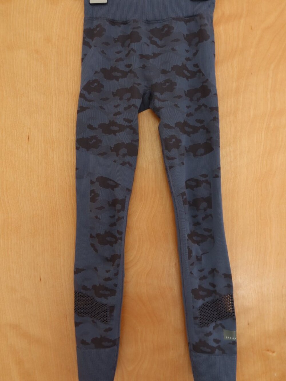 Adidas by Stella McCartney leggings womens size S blue black grey camouflage